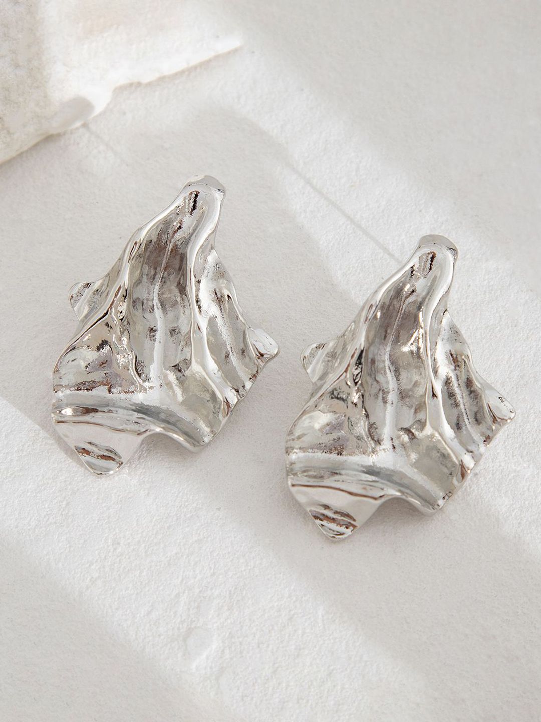 Silver Plated Contemporary Chunky Studs