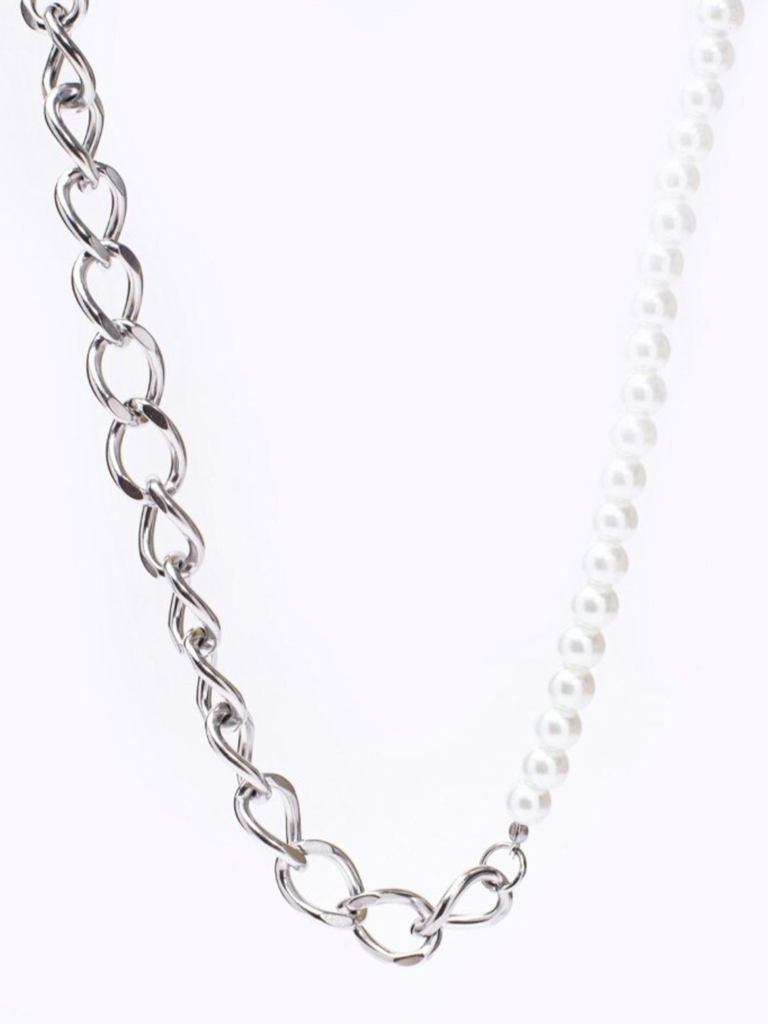 SALTY Men Stainless Steel Artificial Beads Necklace