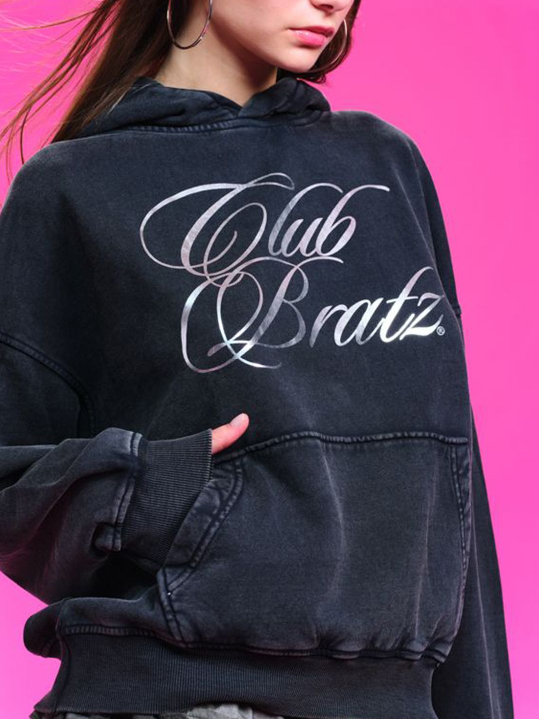Women Printed Hooded Sweatshirt