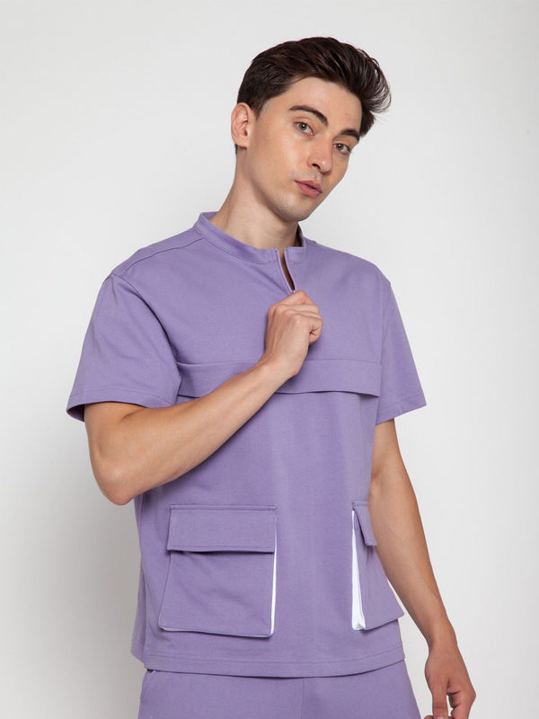 Purple Haze Oversized Detail T-Shirt