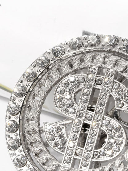 SALTY Stainless Steel Stone Studded Circular Pendants with Chains