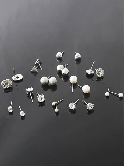 SALTY Set Of 12 Contemporary Studs Earrings