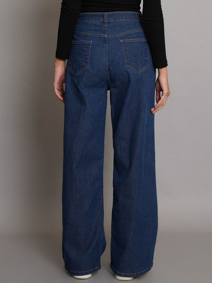 Women Jean Bootcut Straight Fit High-Rise Stretchable Jeans