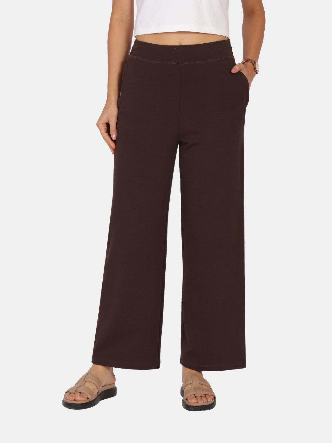 Women AM PM Cotton Wide Leg Pants - Regular