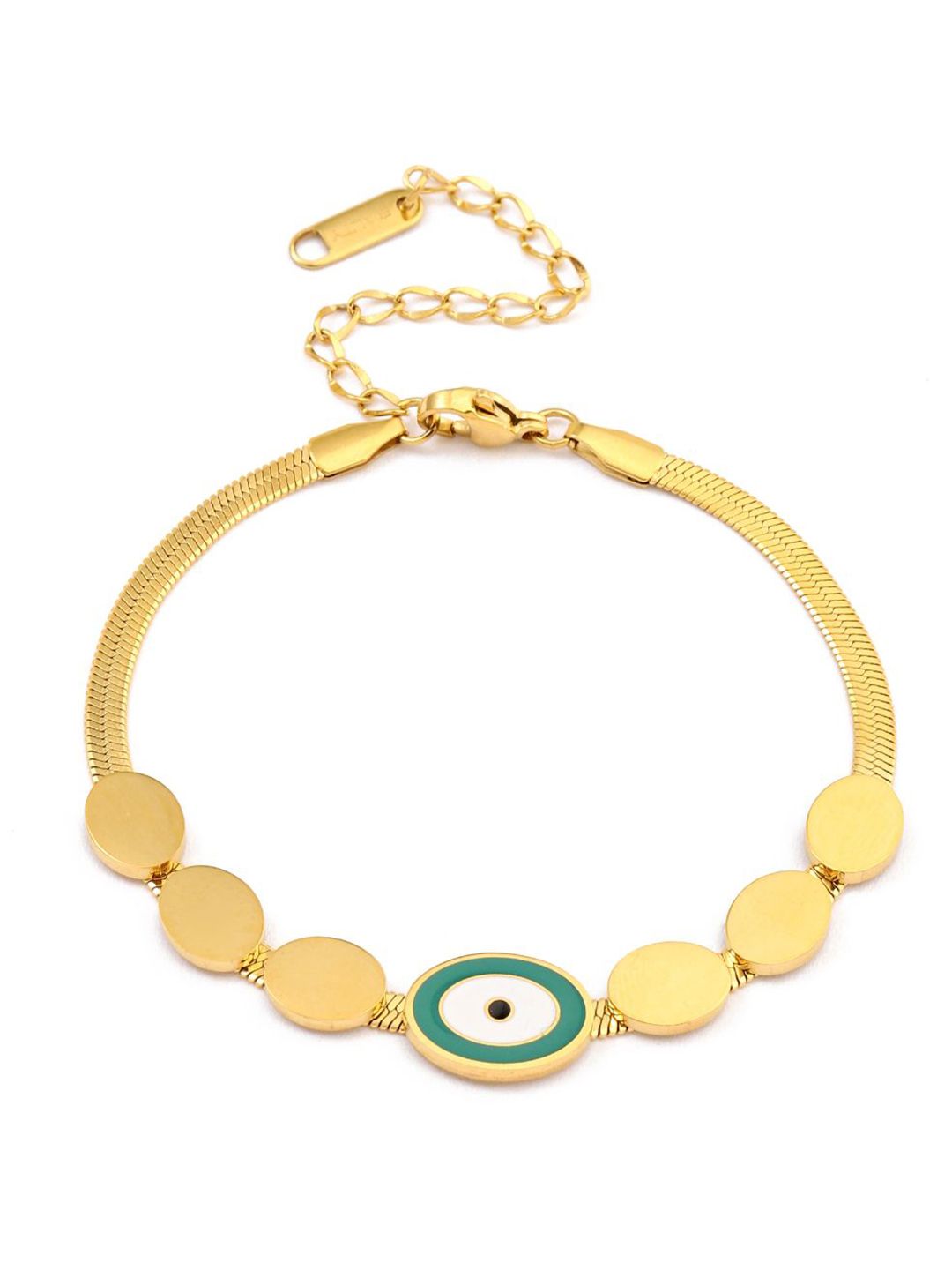 SALTY Stainless Steel Evil Eye Wraparound Bracelet