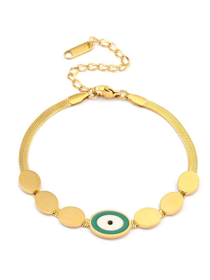 SALTY Stainless Steel Evil Eye Wraparound Bracelet