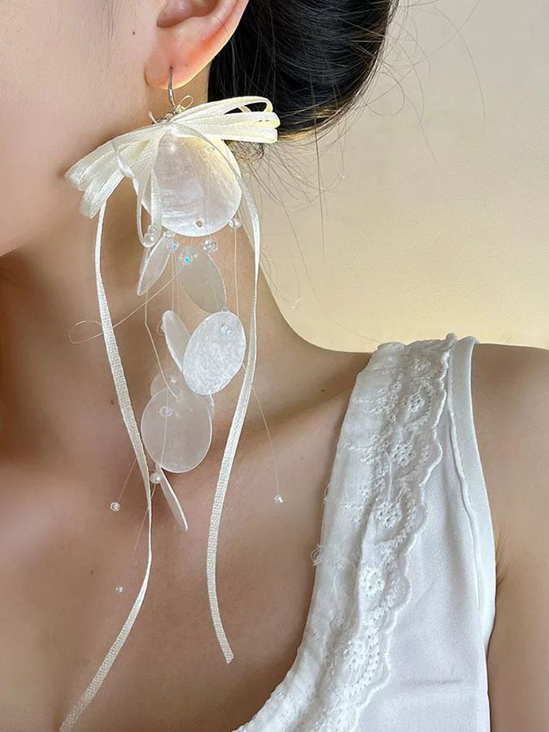 Circular Shaped Drop Earrings