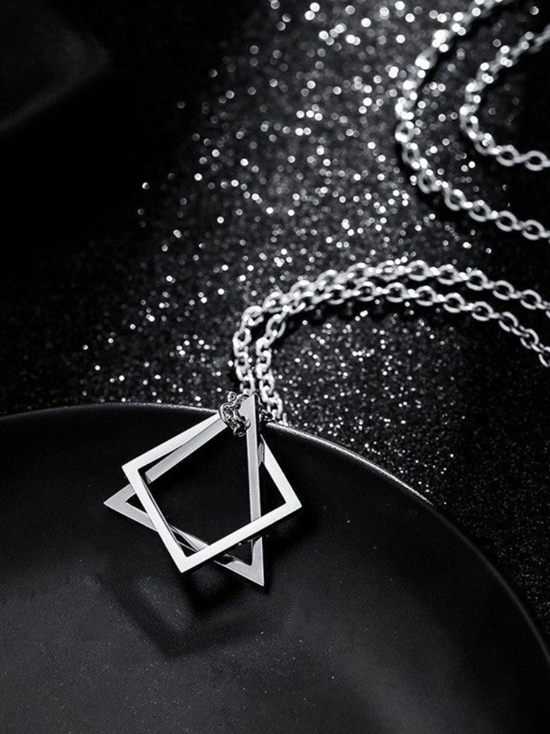 SALTY Pack of 2 Men Geometa Pendant Necklace