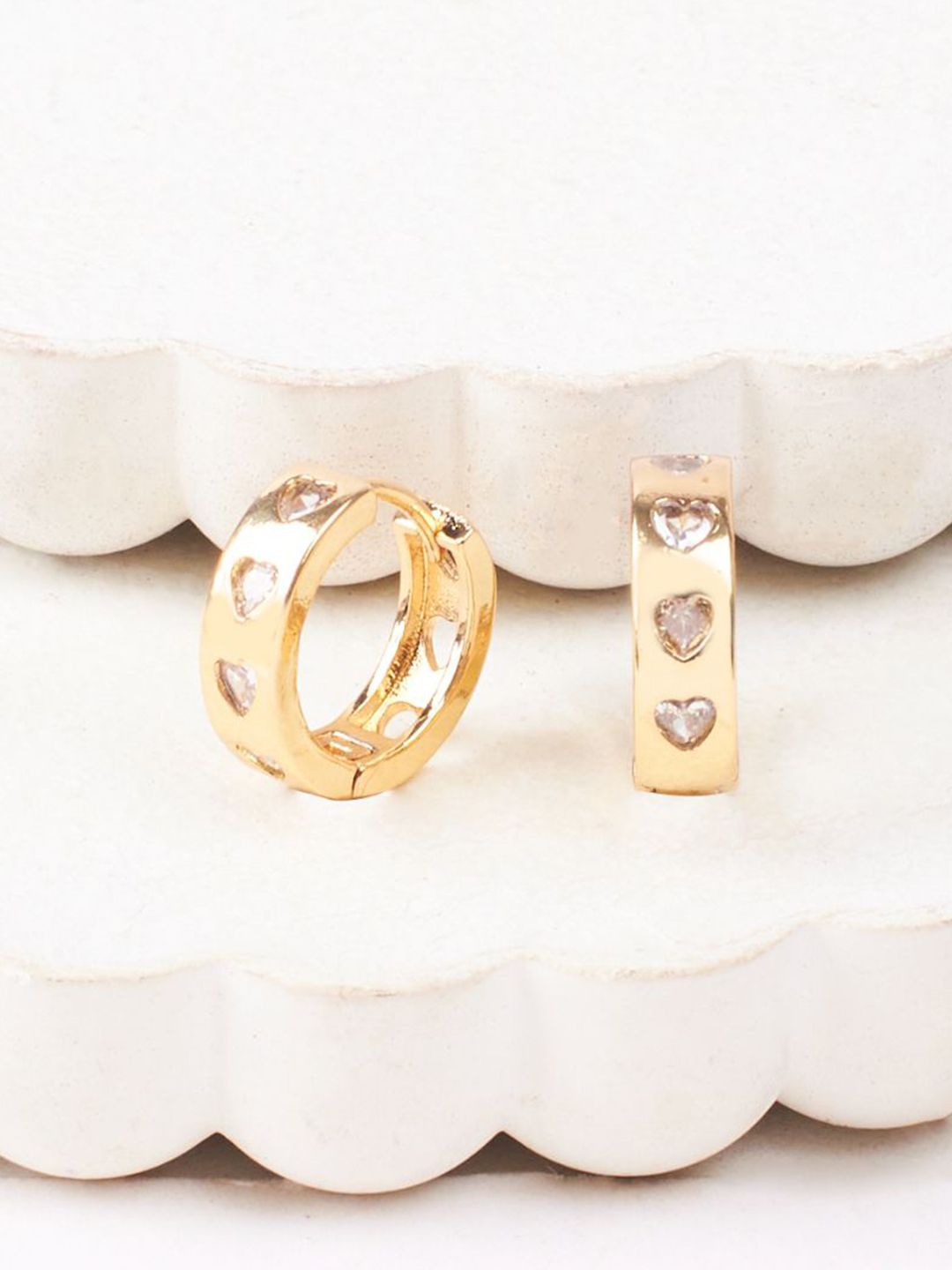 SALTY Stone Studded Circular Alba Minimal Studs