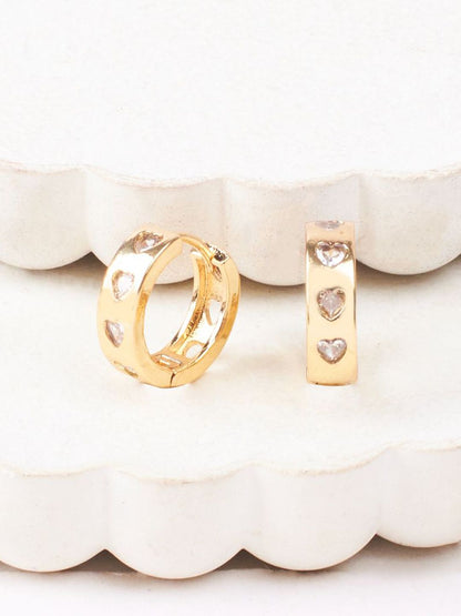 SALTY Stone Studded Circular Alba Minimal Studs