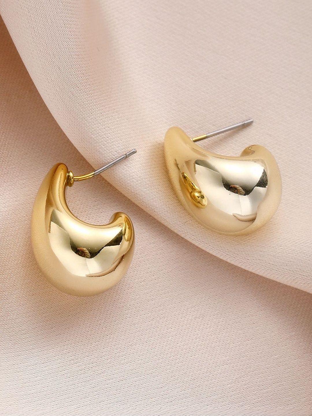 Teardrop Shaped Half Hoop Earrings