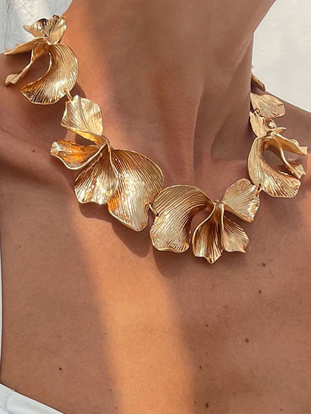 Gold-Plated Statement Necklace