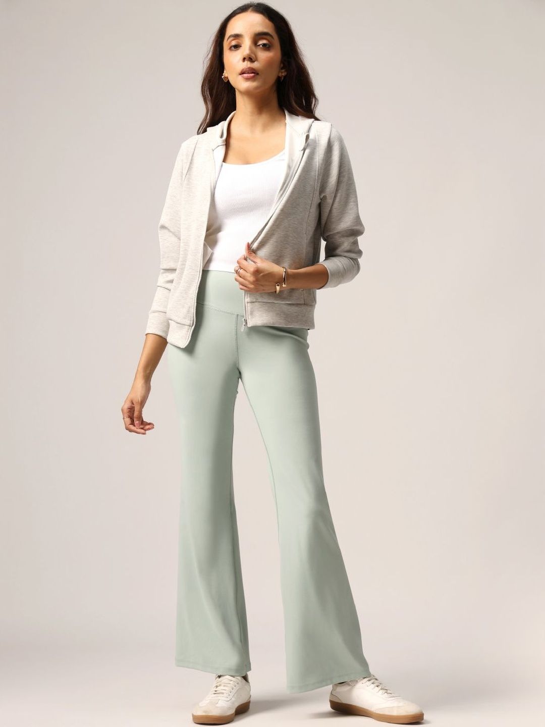 Women Relaxed High-Rise Zip Trousers