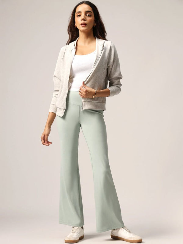Women Relaxed High-Rise Zip Trousers