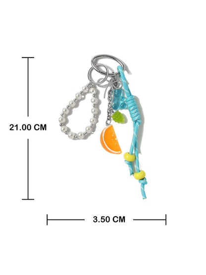 SALTY Tropical Fruit Slices & Beads Bag Charm