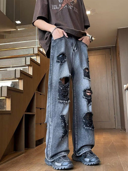 Men Baggy Mid-Rise Mildly Distressed Light Fade Jeans