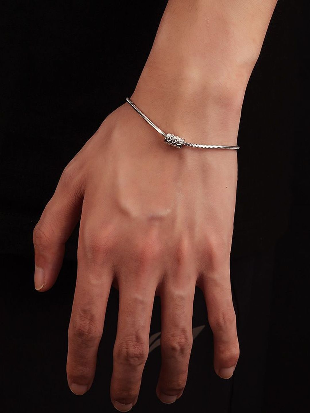 Men Silver-Plated Armlet Bracelet