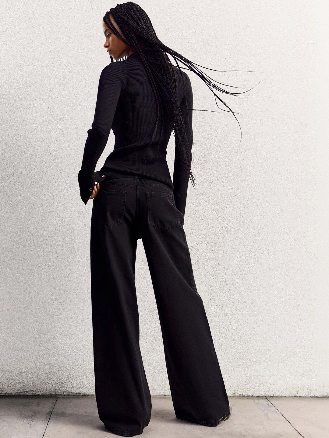 Women Urban Wide Leg Mid-Rise Stretchable Jeans