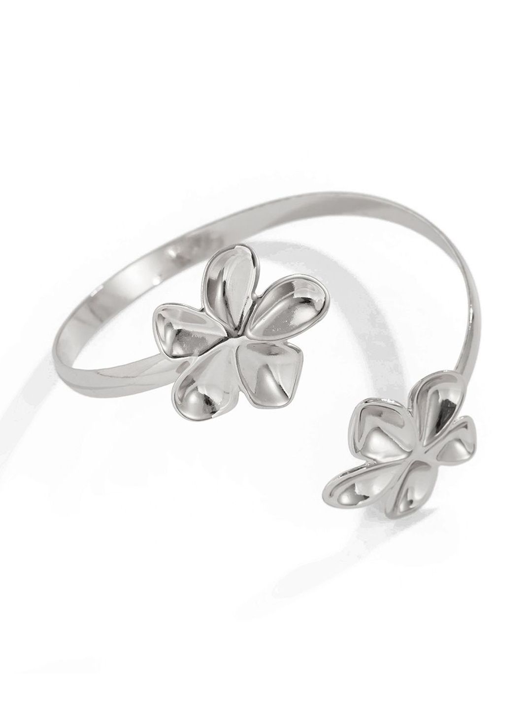 Women Silver-Plated Cuff Bracelet