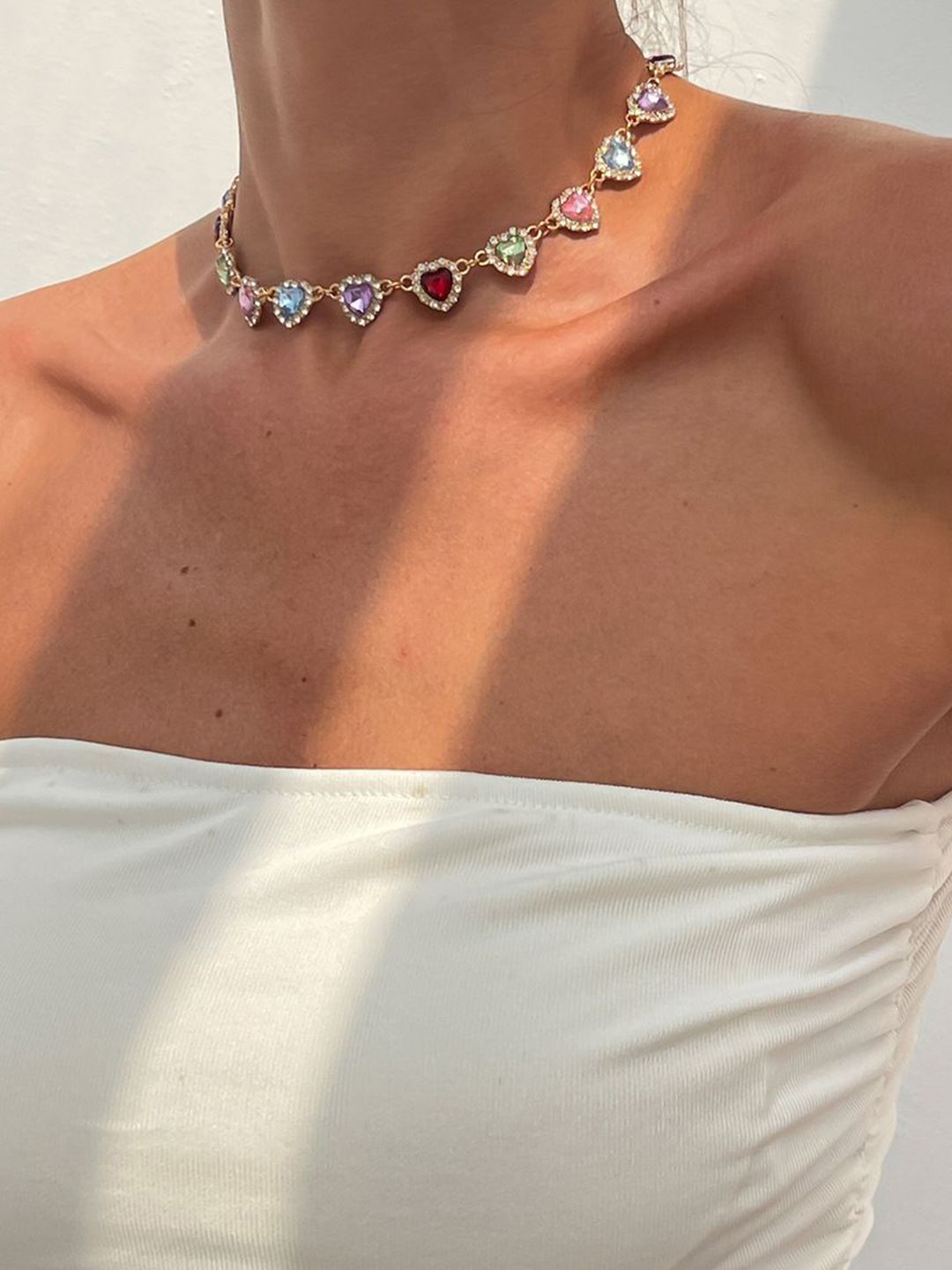 Gold-Plated Enamelled Necklace