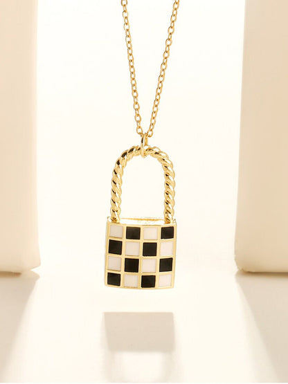 SALTY Women Love Lock Gold Necklace