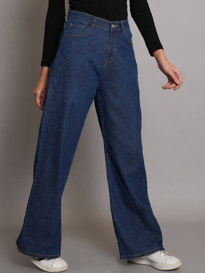 Women Jean Bootcut Straight Fit High-Rise Stretchable Jeans