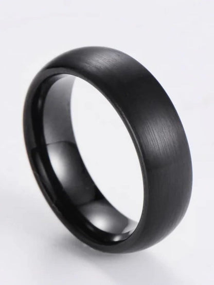 SALTY Men Stainless Steel Curved Nugget Finger Rings