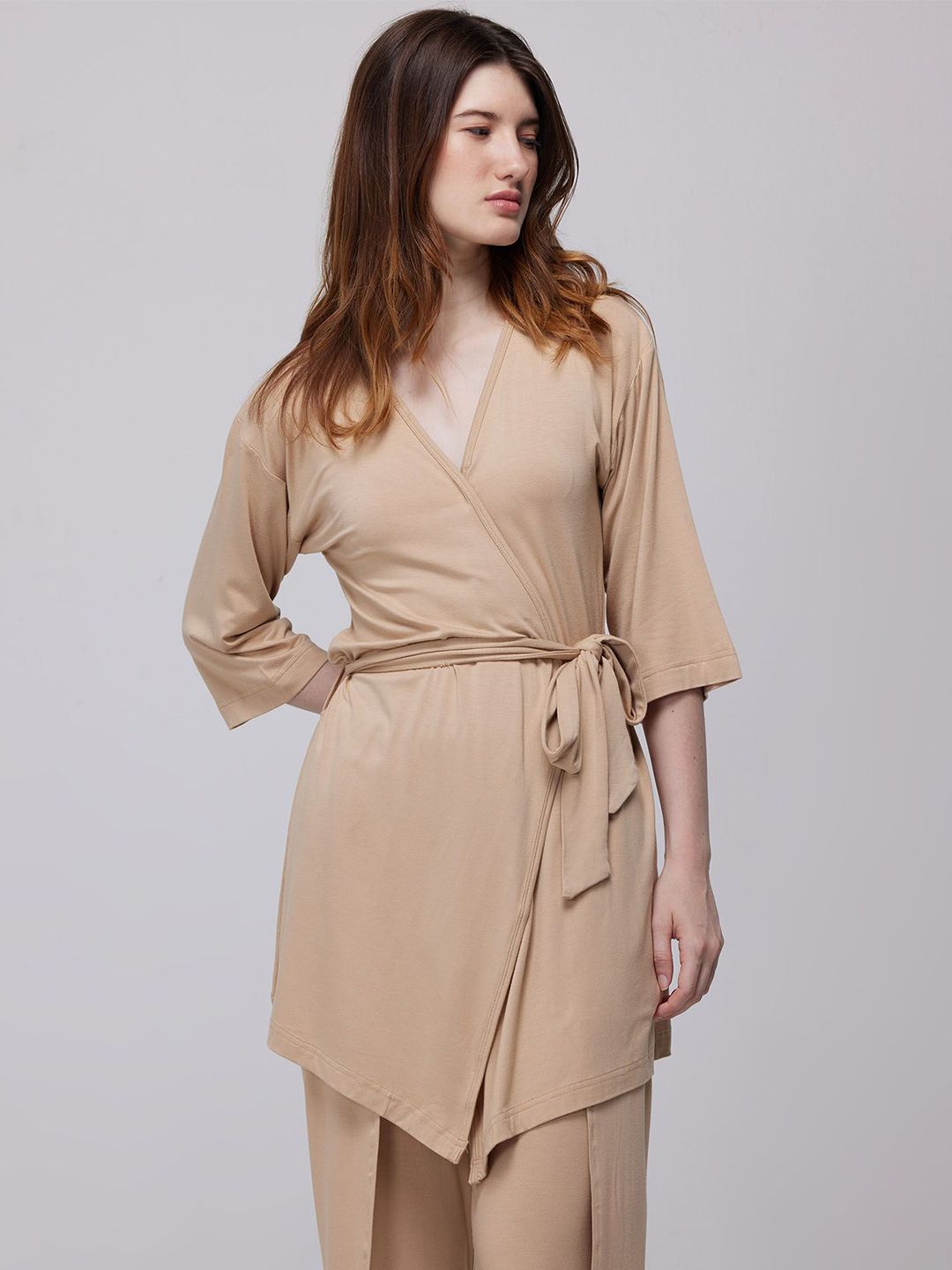 Cava Sand Ease Wrap Top
