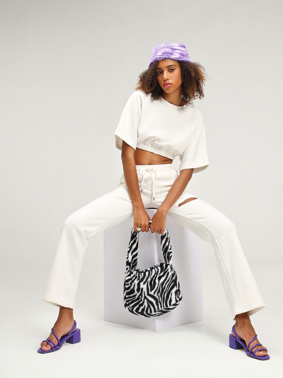 Arctic White Lounge Crop Top