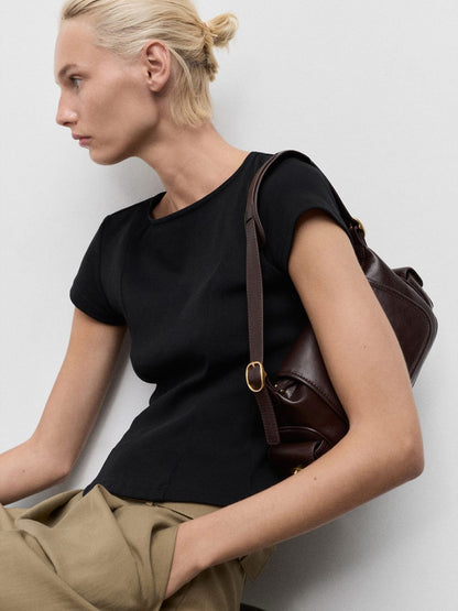 Ribbed Paneled A-line Top