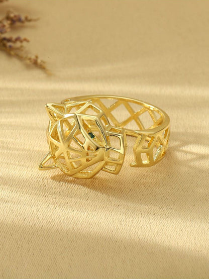 SALTY Stone-Studded Adjustable Finger Ring