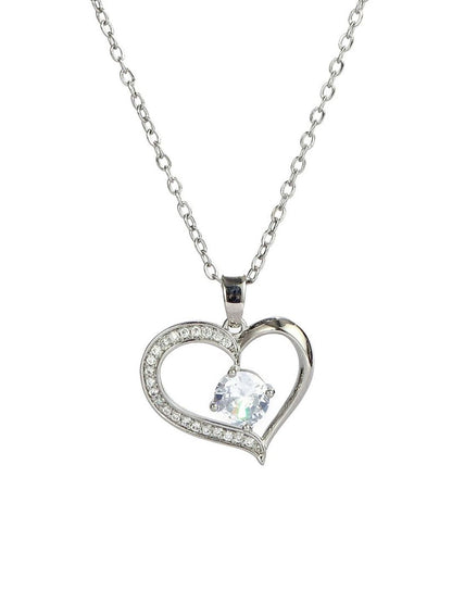 SALTY Sophisticated Stone Heart Neck Chain For Women & Girls