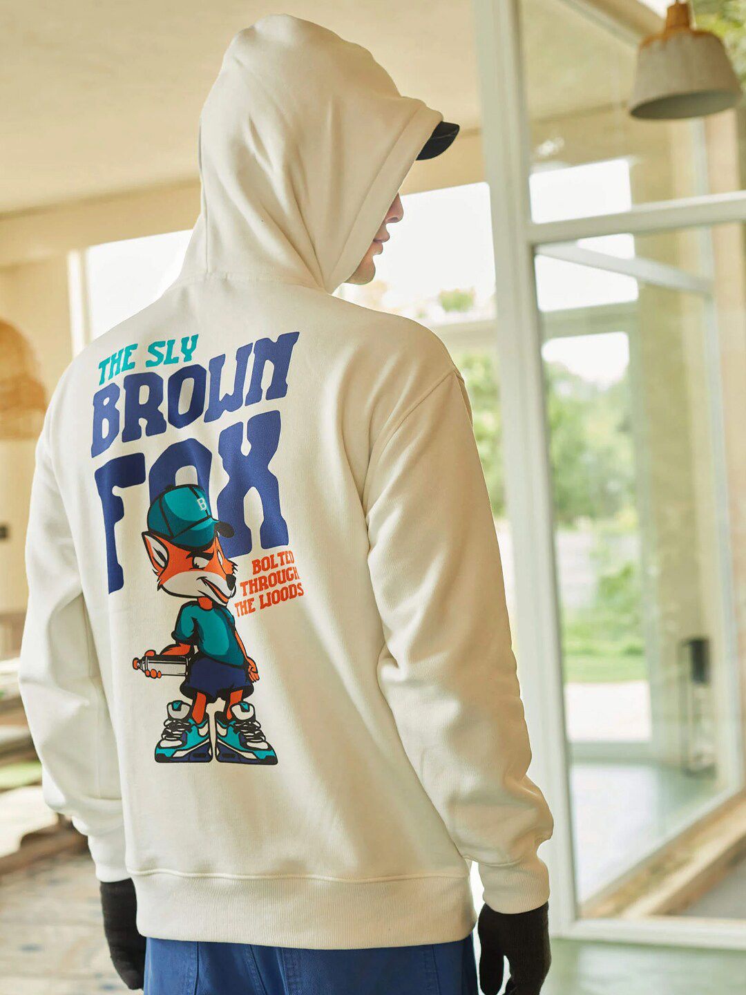 Brown Fox Printed Cotton Sweatshirt
