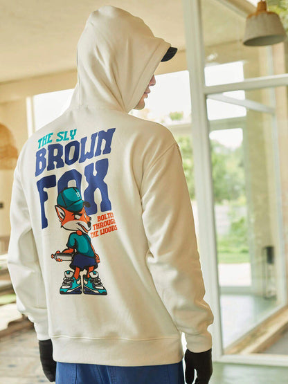 Brown Fox Printed Cotton Sweatshirt
