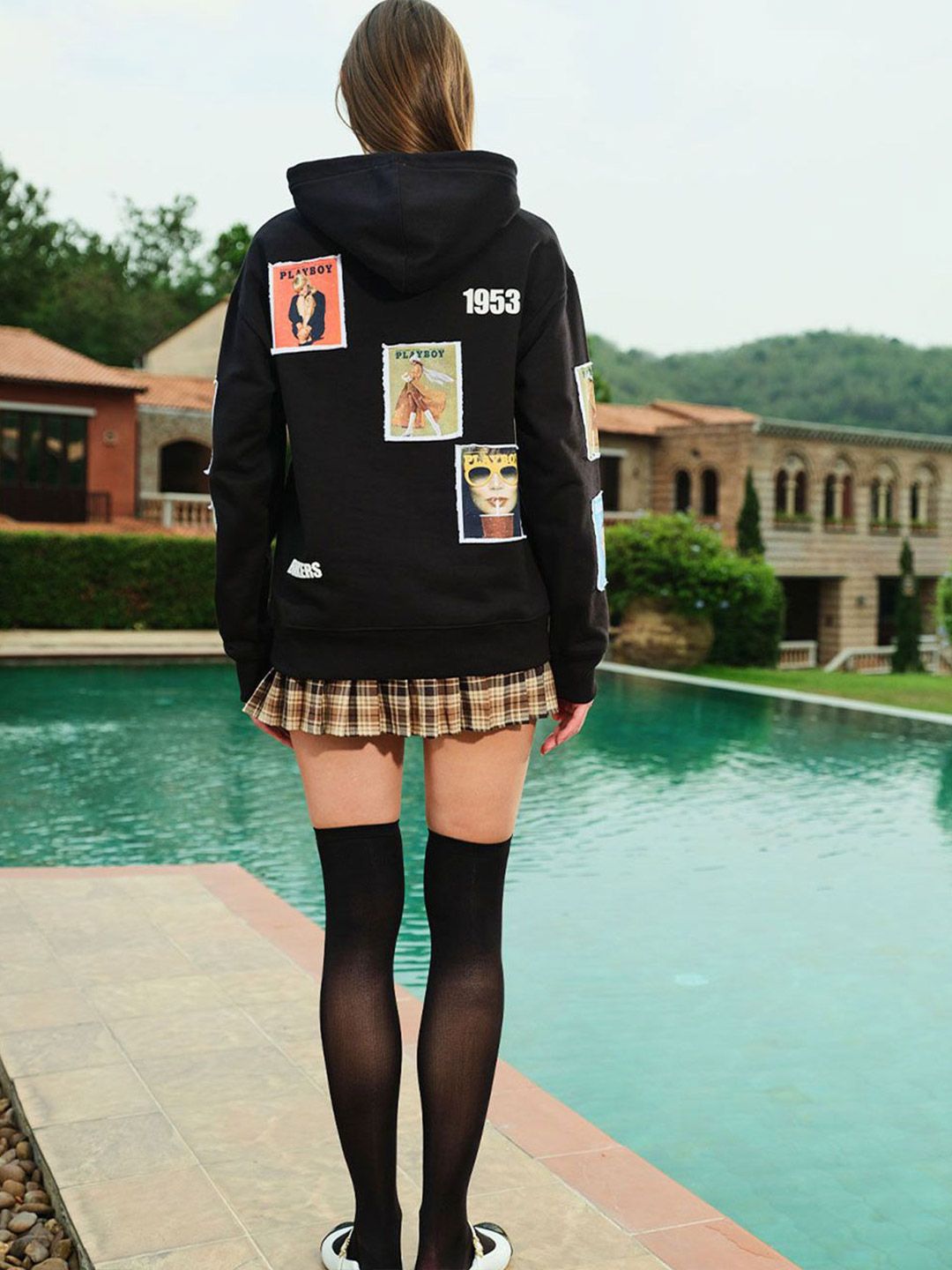 Women Printed Hooded Sweatshirt
