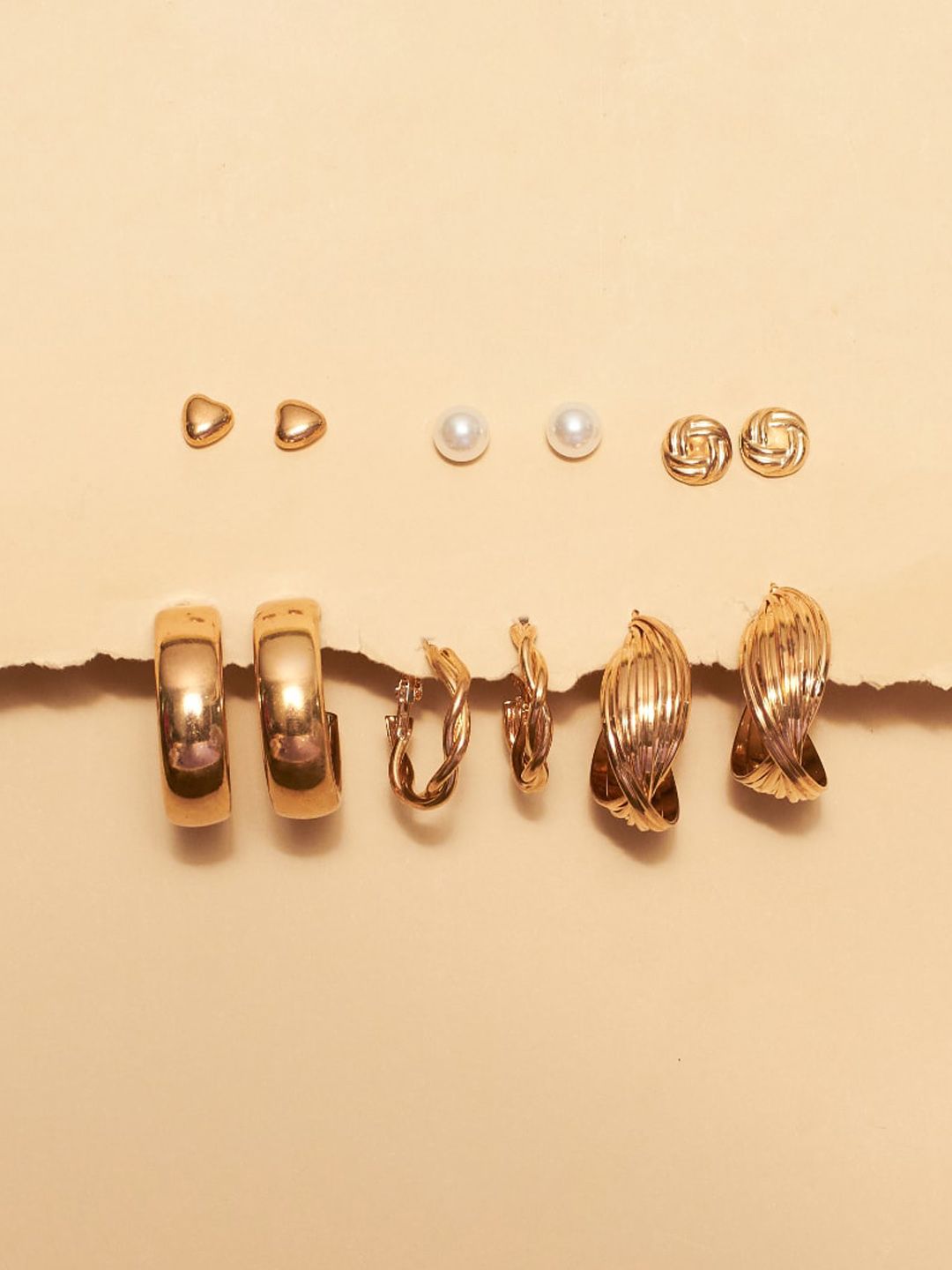 SALTY Set Of 6 Studs Earrings