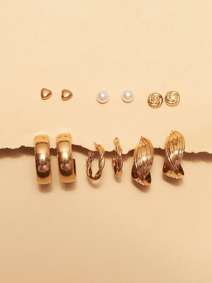 SALTY Set Of 6 Studs Earrings