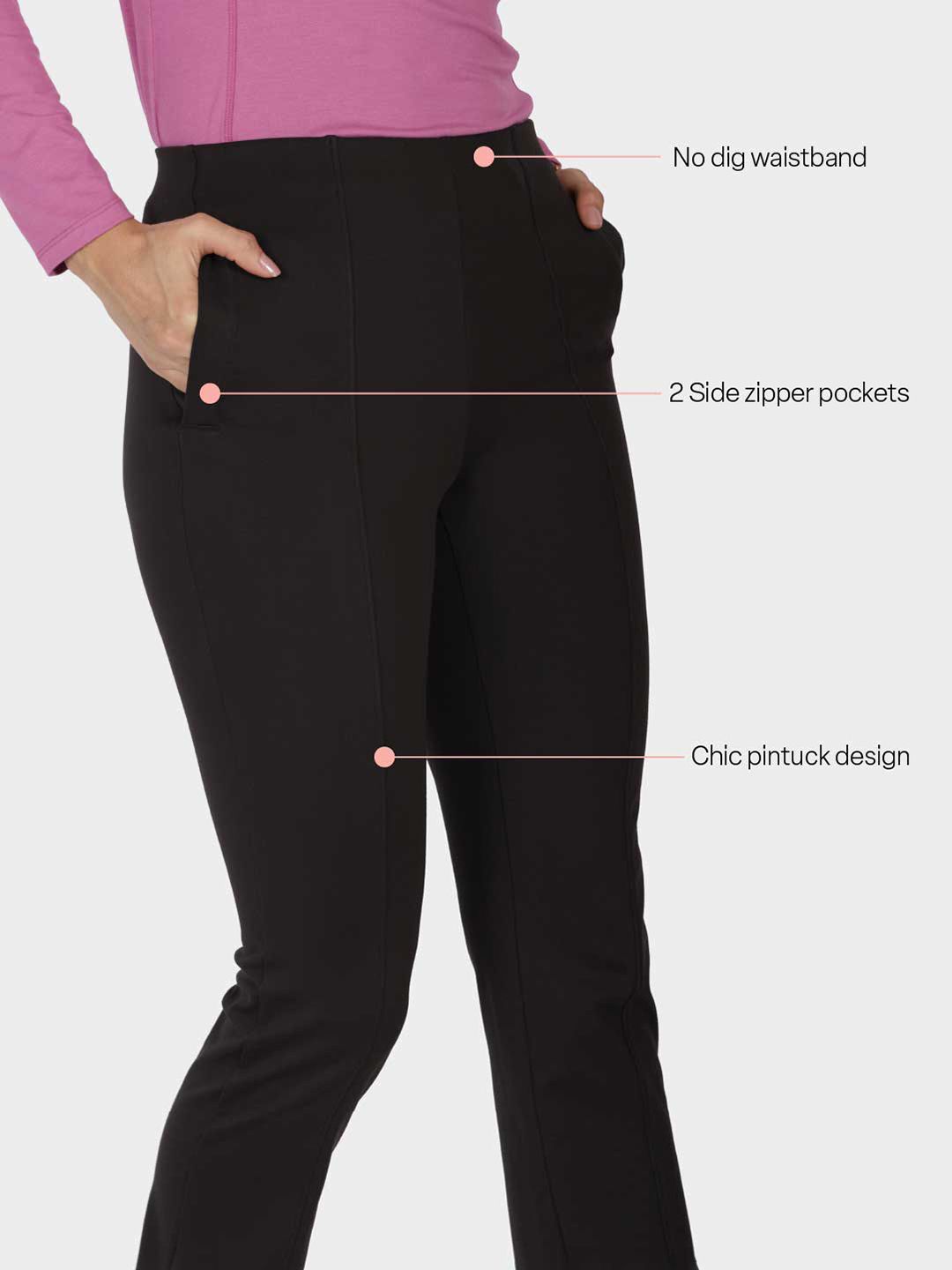 Women Ultimate Straight Fit High-Rise Pleated Trouser Tall Variant