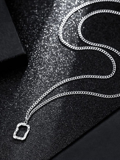 SALTY Men Square Pendants with Chains