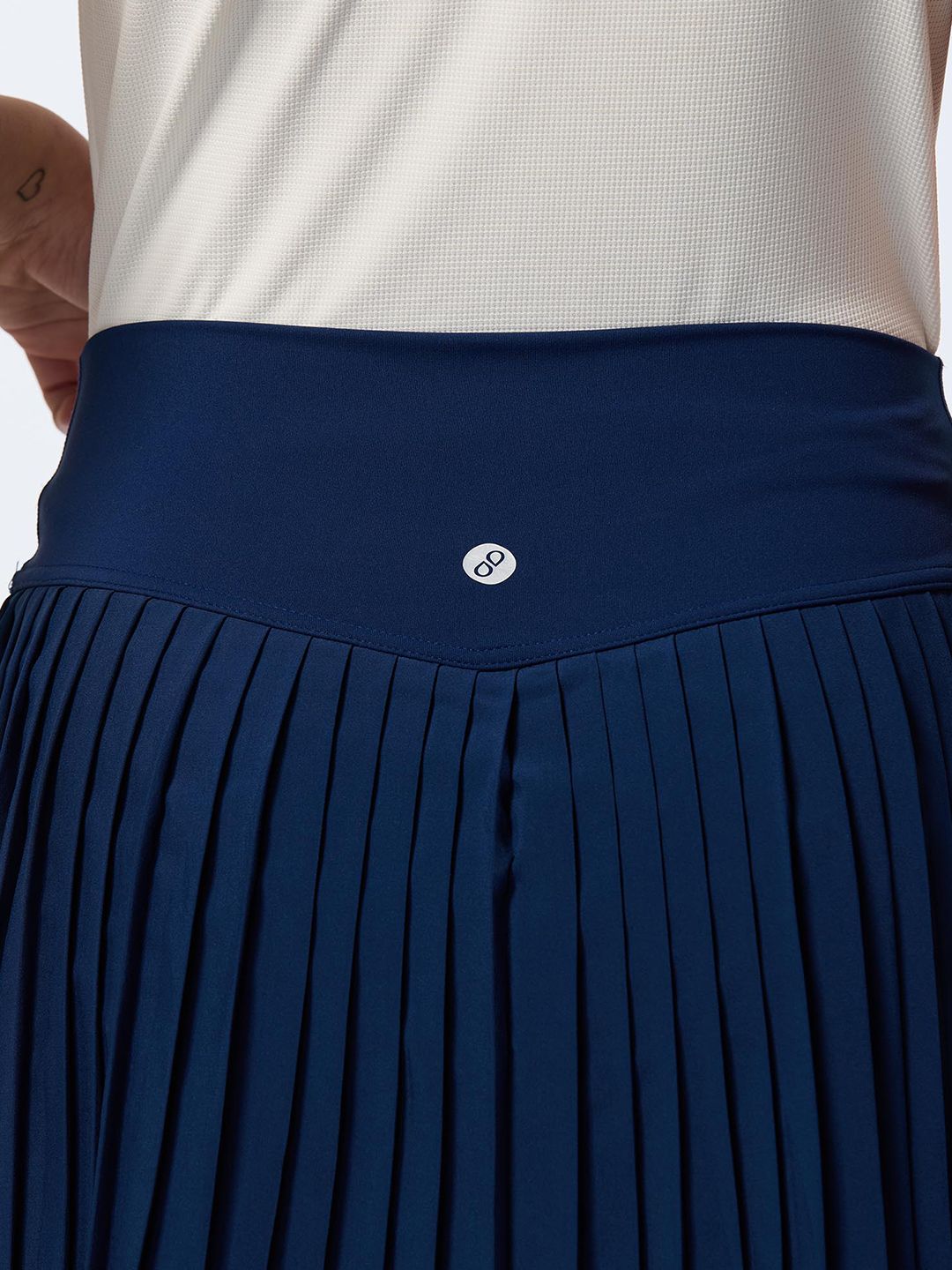 Navy Plie Pleated Skort