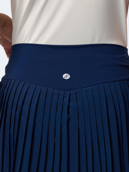 Navy Plie Pleated Skort