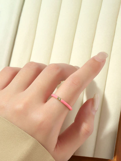 SALTY Amber You Stone-Studded Details Adjustable Finger Ring