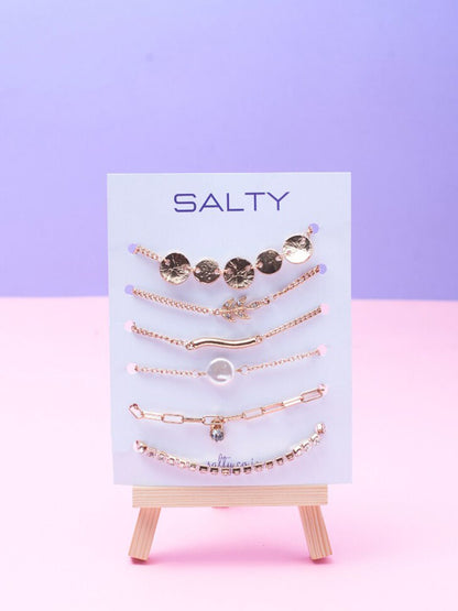 SALTY Women 6 Charm Bracelet