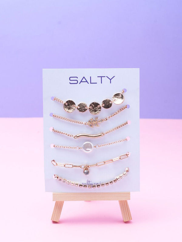 SALTY Women 6 Charm Bracelet