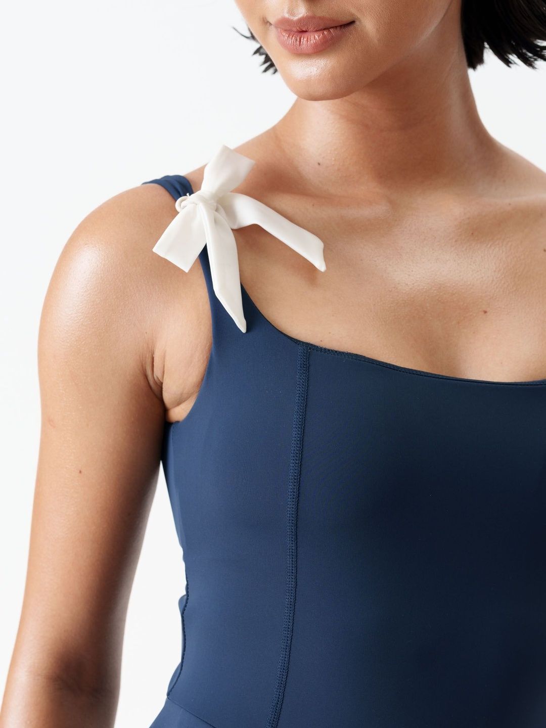Navy Swirl Swim Dress