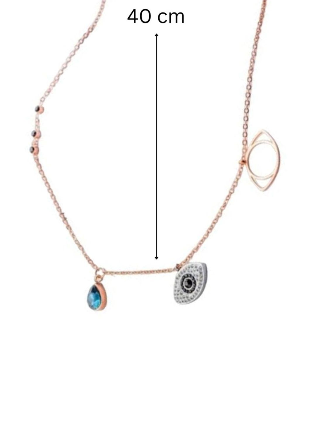 SALTY Sapphire Evil Eye Necklace For Women & Girls