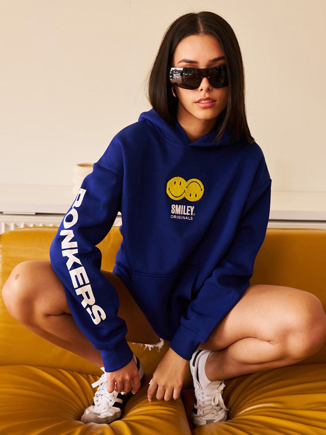 Women Printed Hooded Pullover Sweatshirt