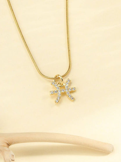 SALTY Set Of 2 Capricorn & Pisces Pendant With Chain
