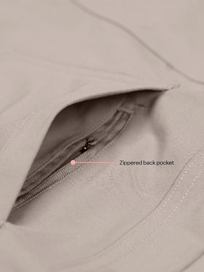 Men's Beige Solid Regular Fit The Legendary Pants
