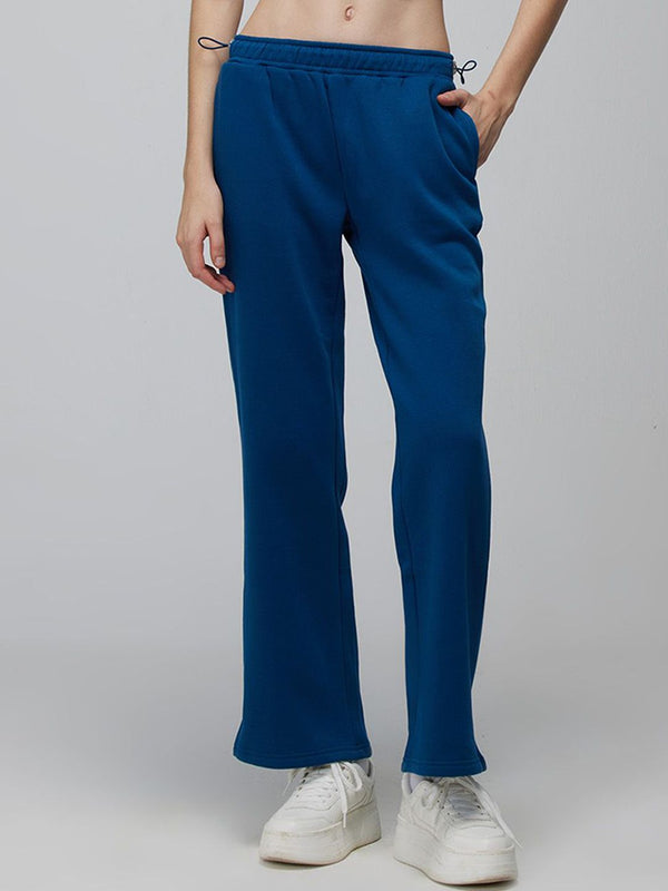 Blue Relaxed Wide Leg Pants
